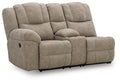 Ravenswaye - LAF Reclining Loveseat With Console - Birch