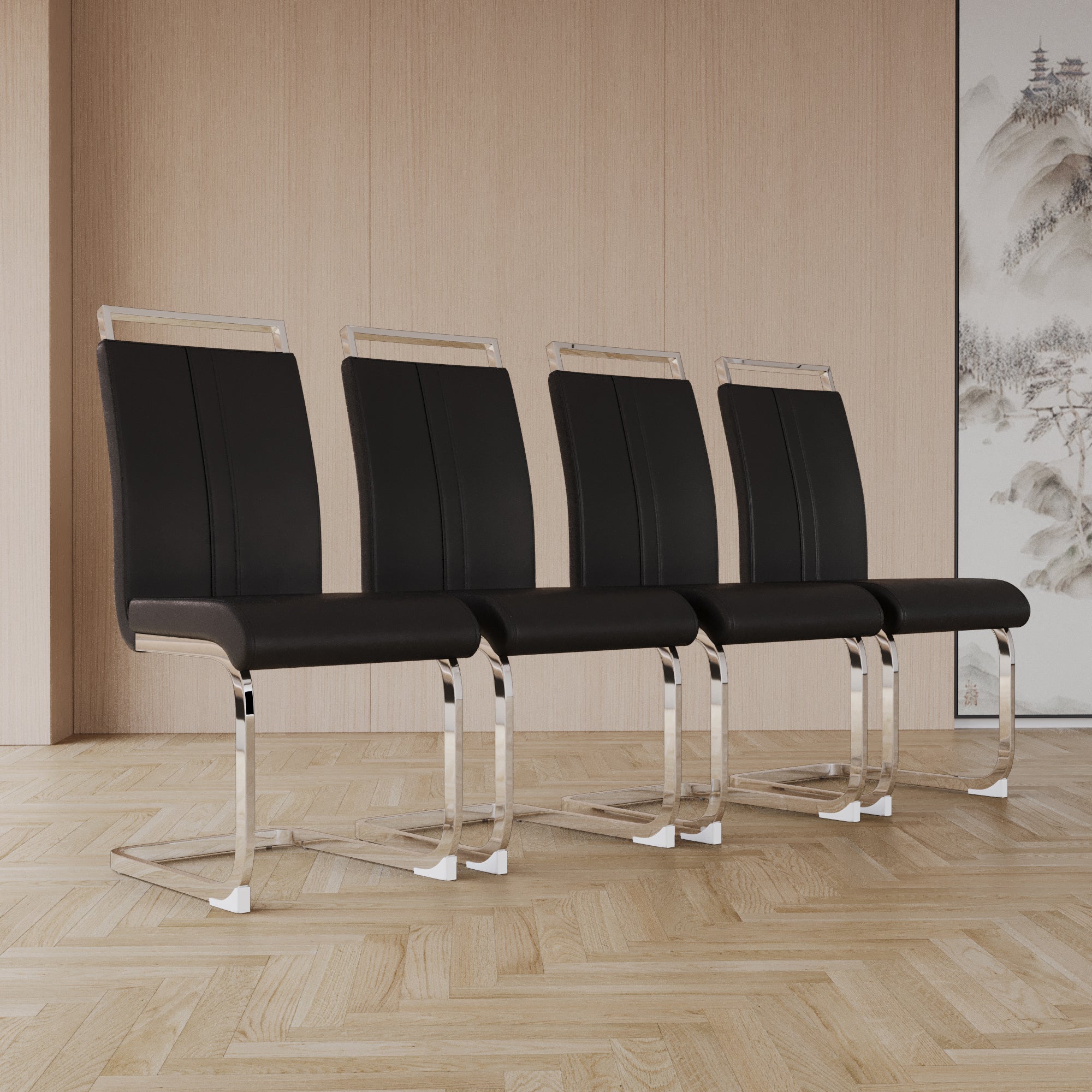 Medieval Modern Cream Dining Set (4 Chairs)