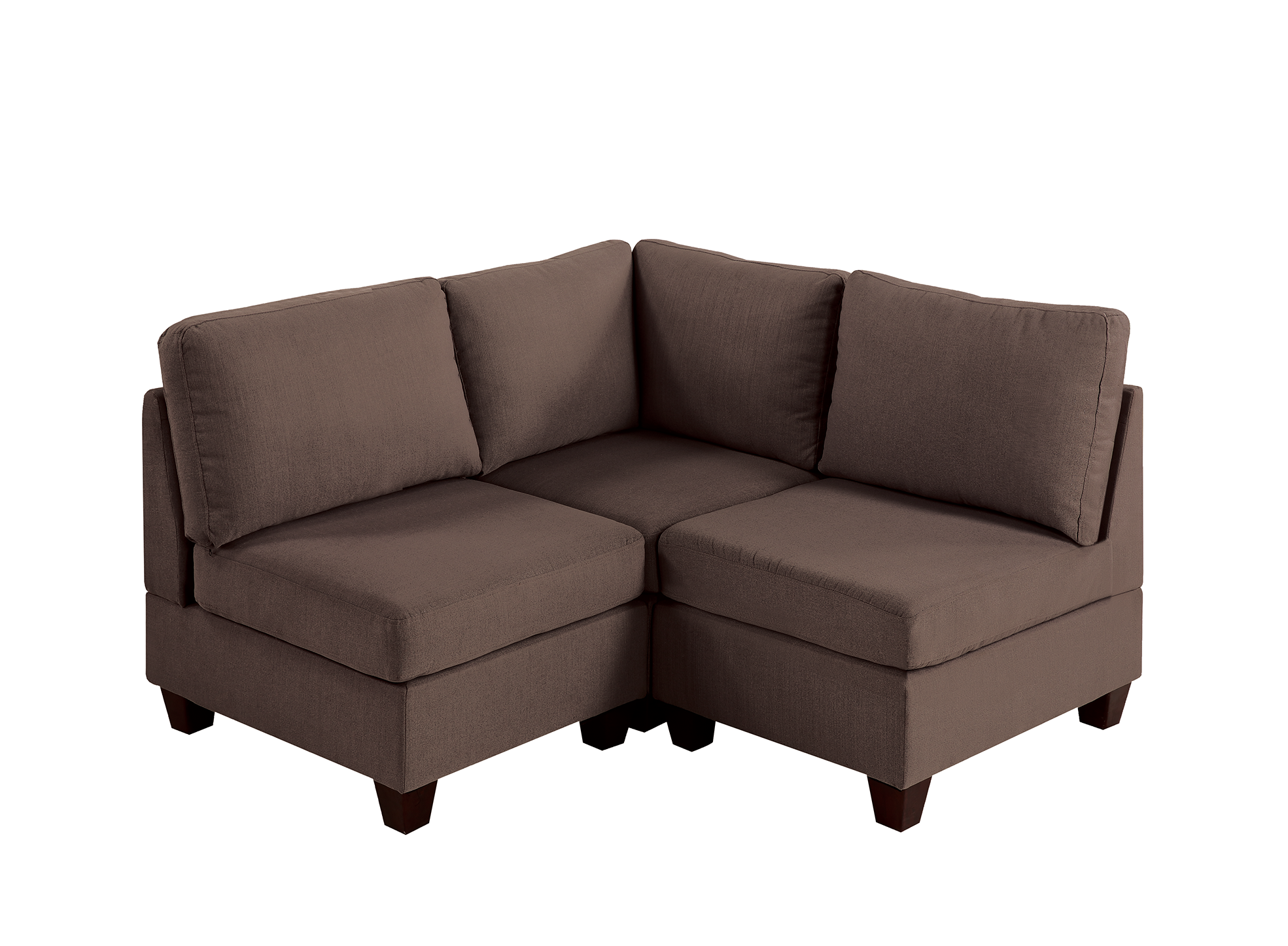 Modular 3PC Set - Black Coffee Living Room Furniture