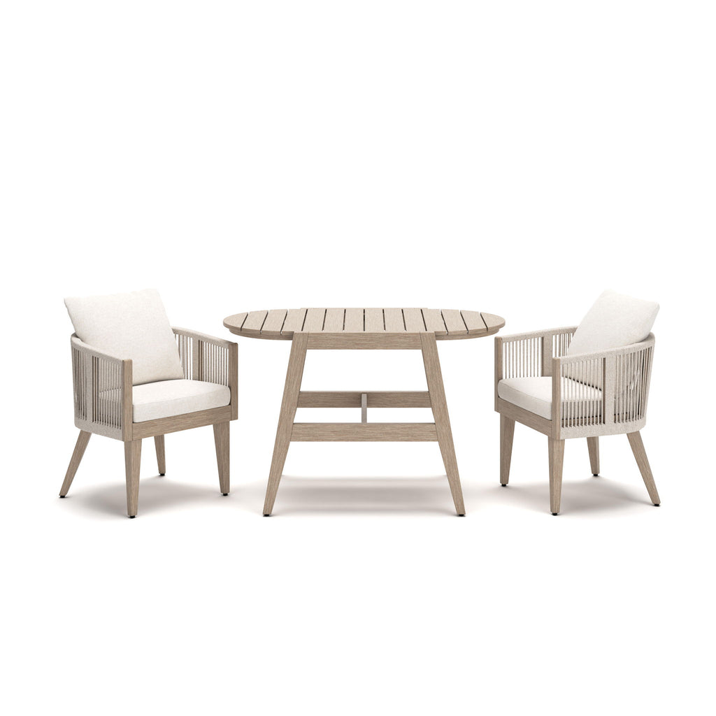 Ivory Vine - Chairs With Cushion / Table Set (Set of 3) - Beige