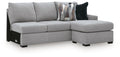 Lakepoint - RAF Sofa Chaise - Nickel