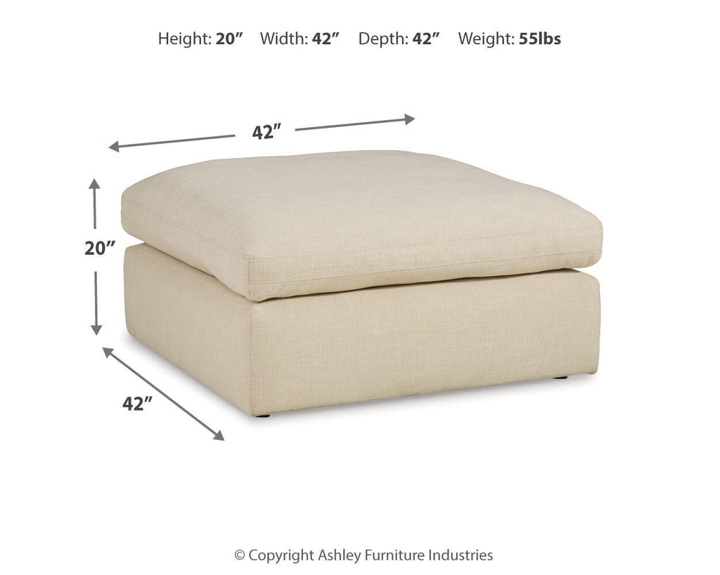 Elyza - Oversized Accent Ottoman - Linen