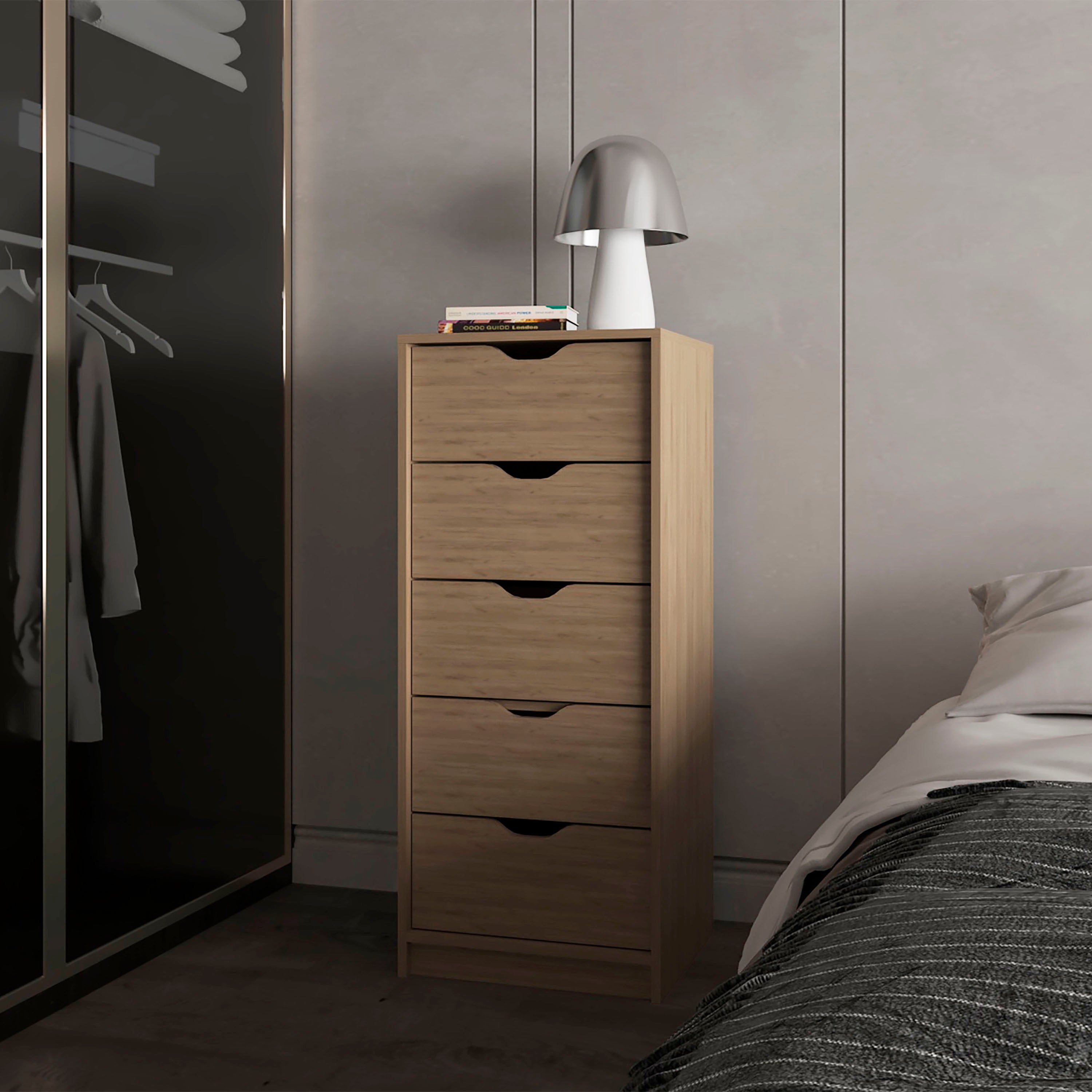 Olijato 5-Drawer Dresser: Modern Nursery & Bedroom Storage