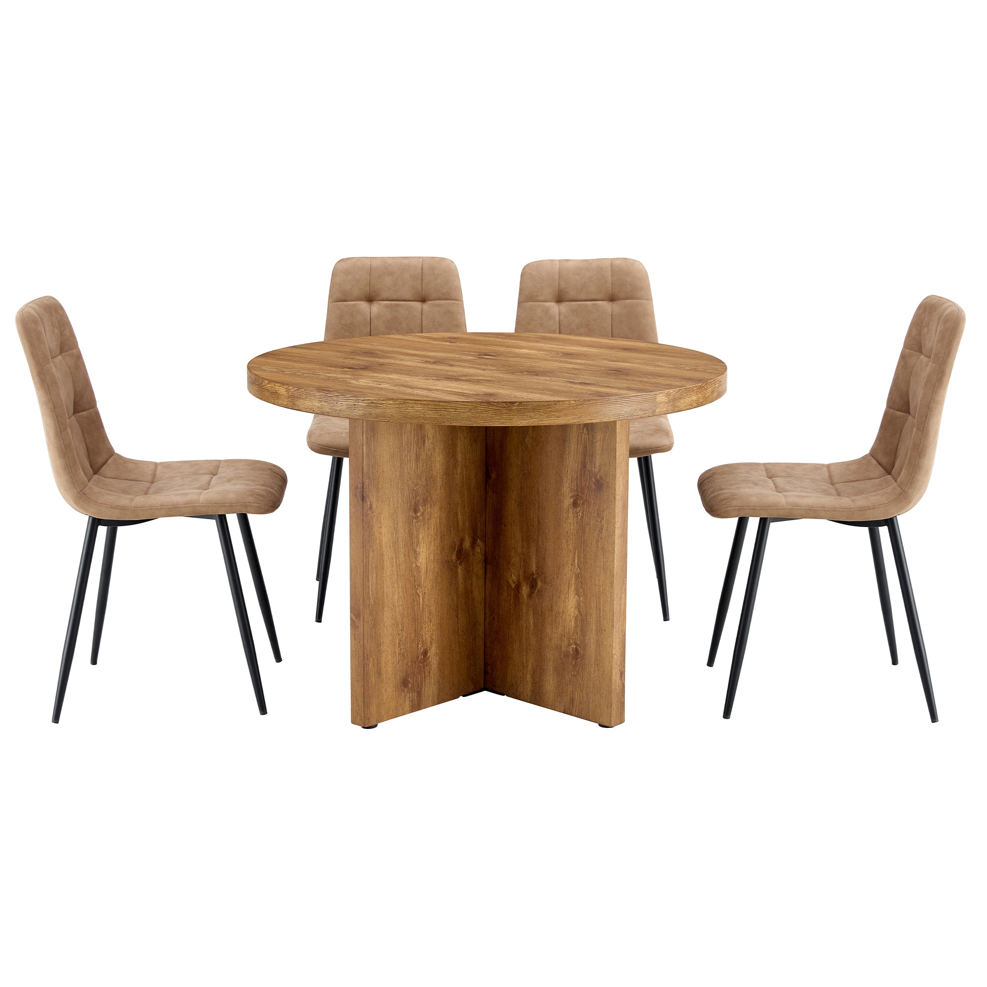 5 Pc Round Dining Table Set w/ 4 Chairs