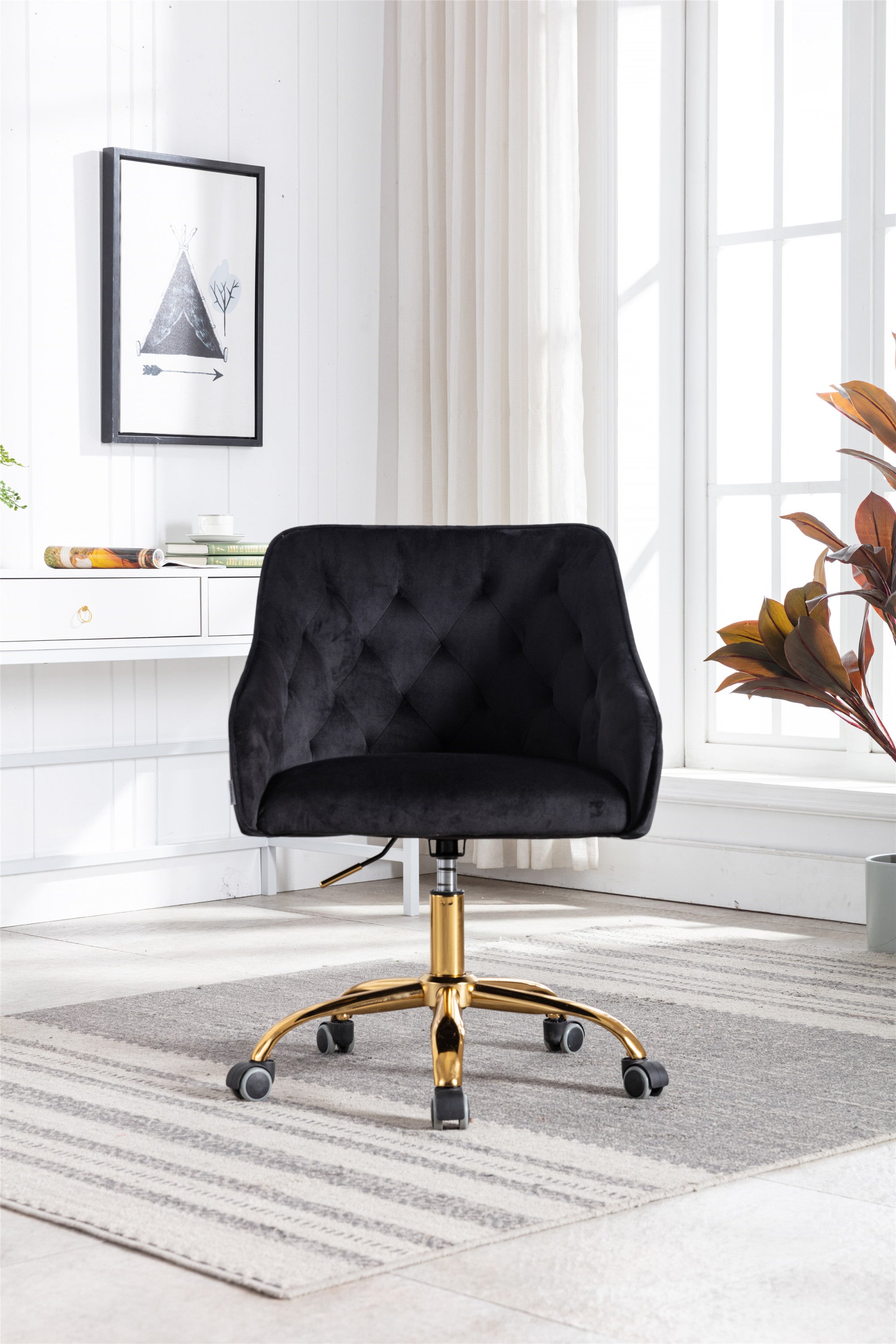 Velvet Swivel Home Office Desk Chair