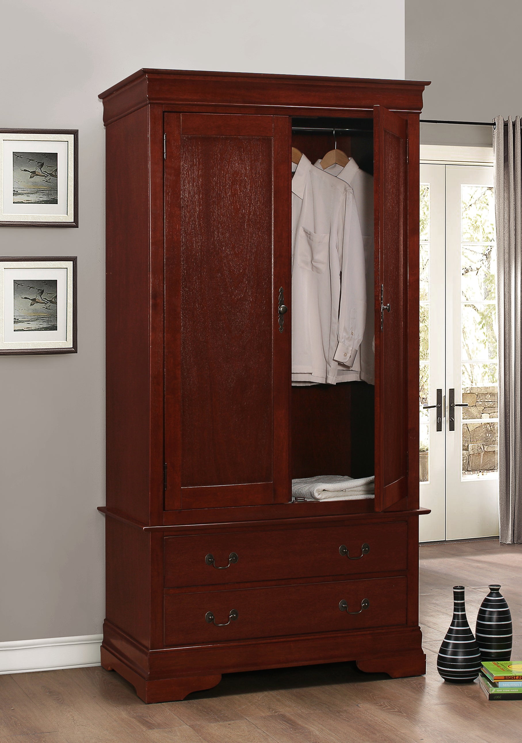 Discover Elegant Cherry Wood Armoire: Premium Bedroom Furniture