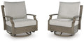 Rainier Ranch - Swivel Glider Chair With Cushion - Brown / Beige