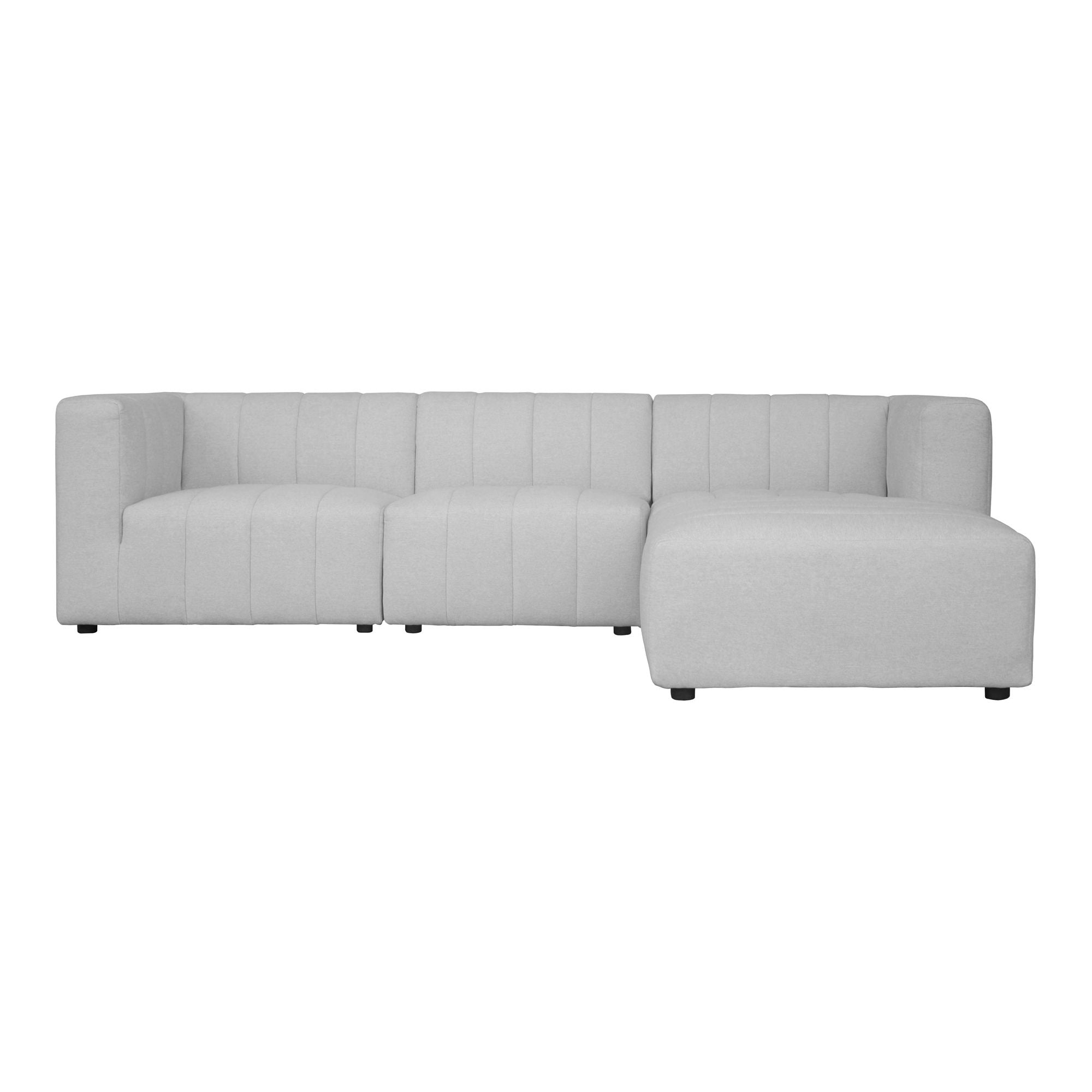 Lyric - Lounge Modular Sectional Oatmeal - Pearl Silver-Moe's Home Collection-American Furniture Outlet