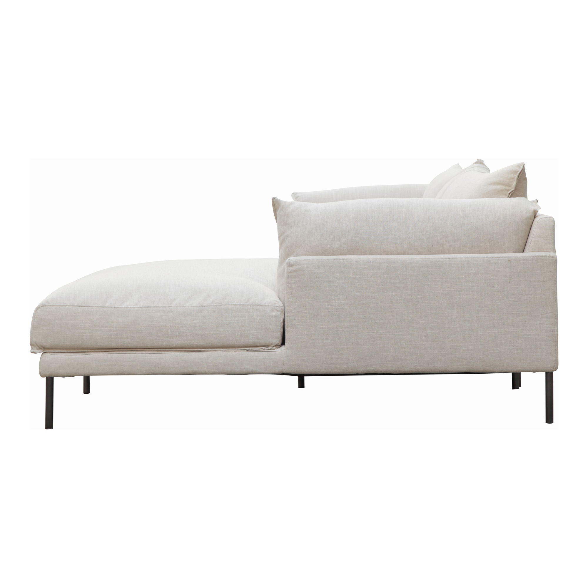 Jamara Linen Beige Sectional - Left-Facing, Deep Seats-Stationary Sectionals-American Furniture Outlet