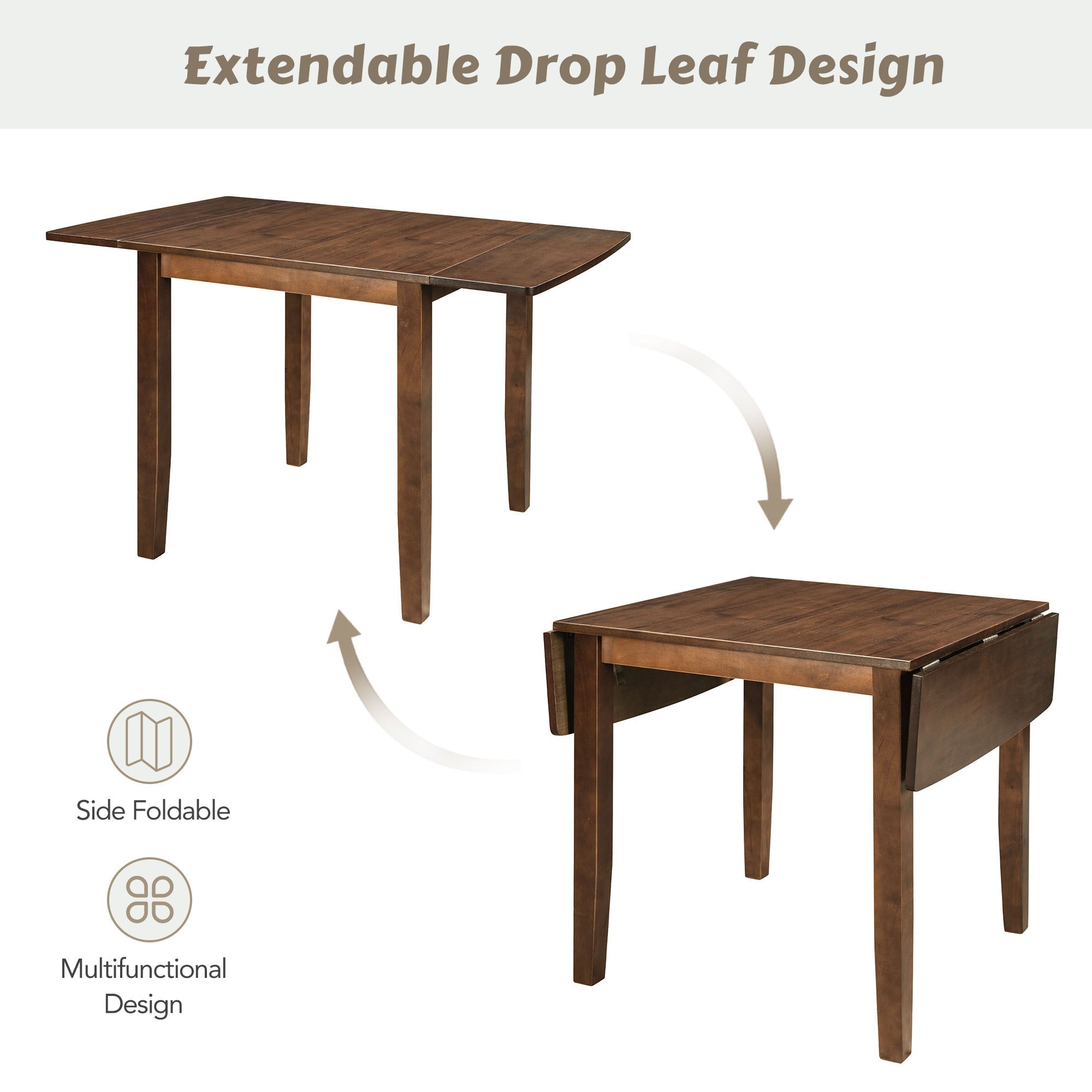 3-Piece Drop Leaf Dining Set