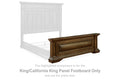 Frantanna - King/California King Panel Footboard - Brown