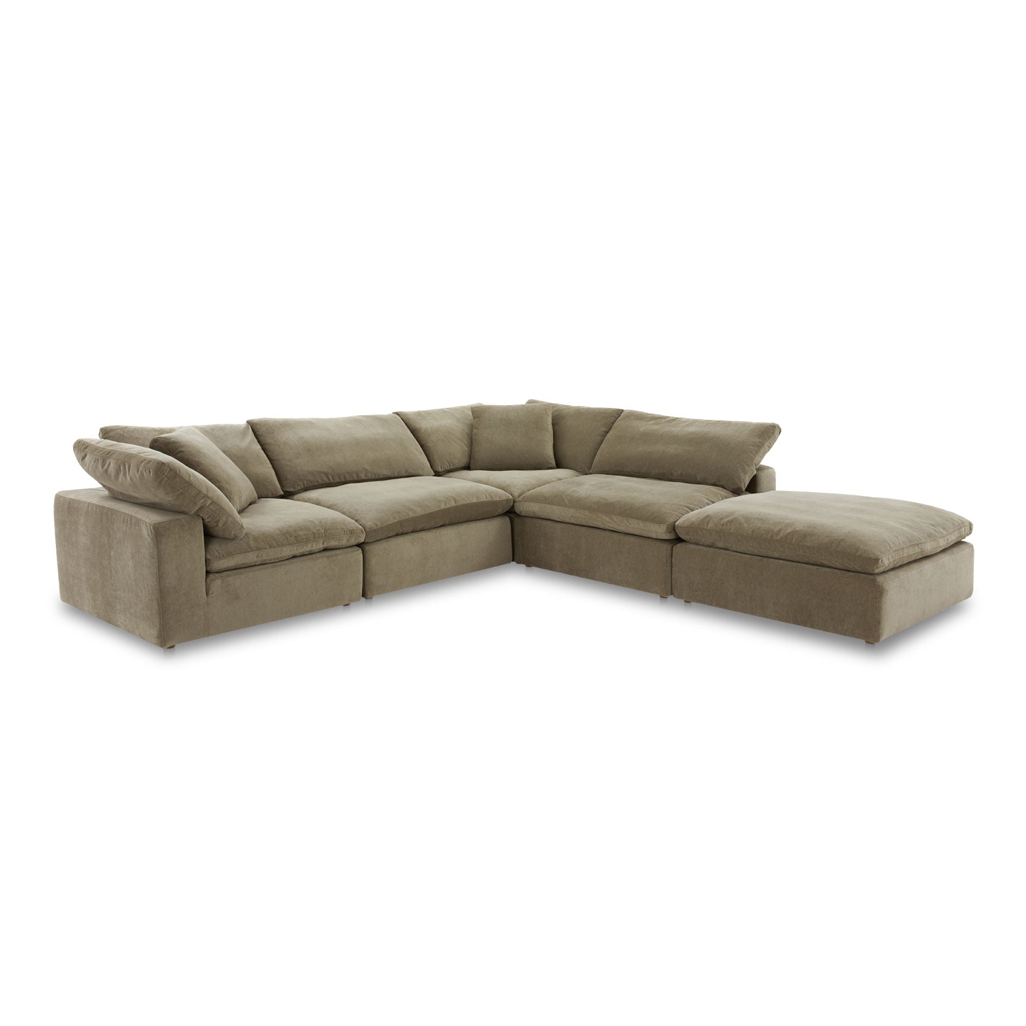 Clay Dream - Modular Sectional Performance - Desert Sage-Stationary Sectionals-American Furniture Outlet
