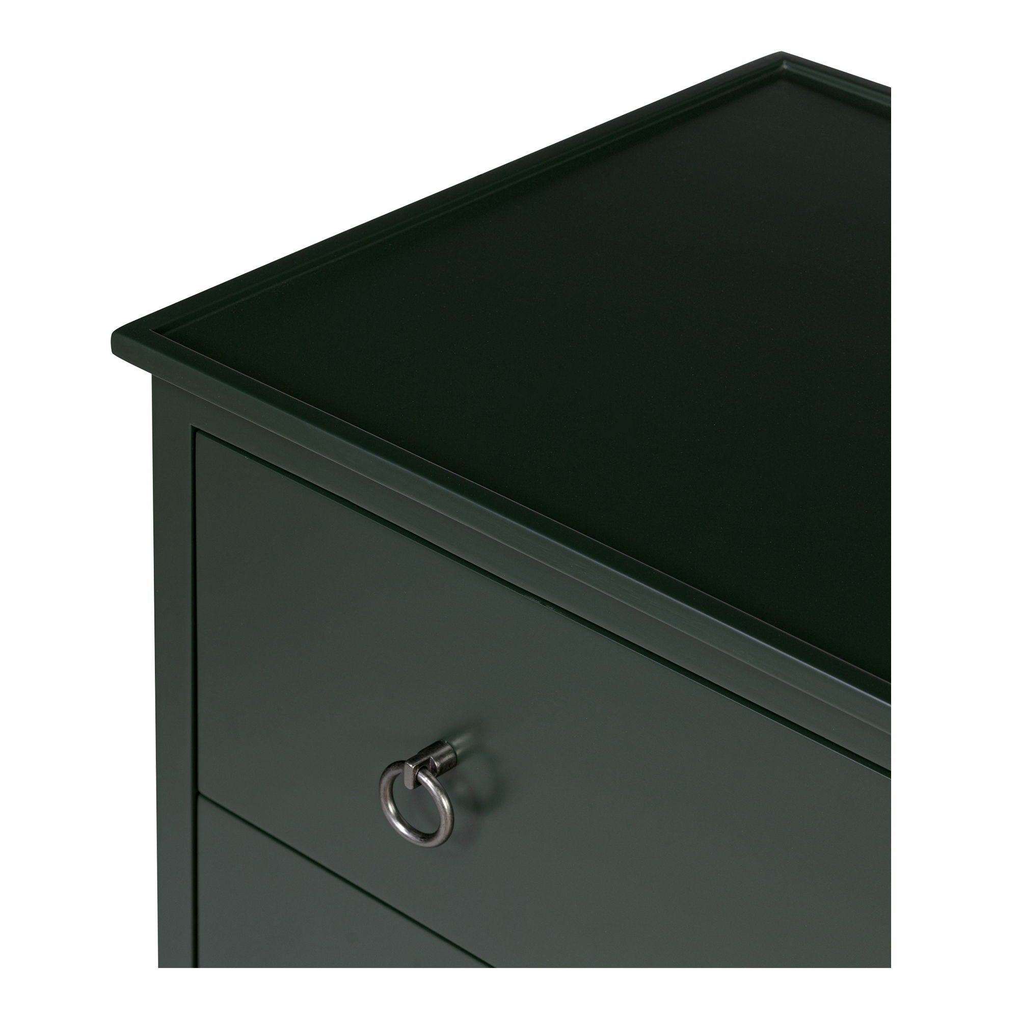 Reagan - 3 Drawer Nightstand - Deep Green