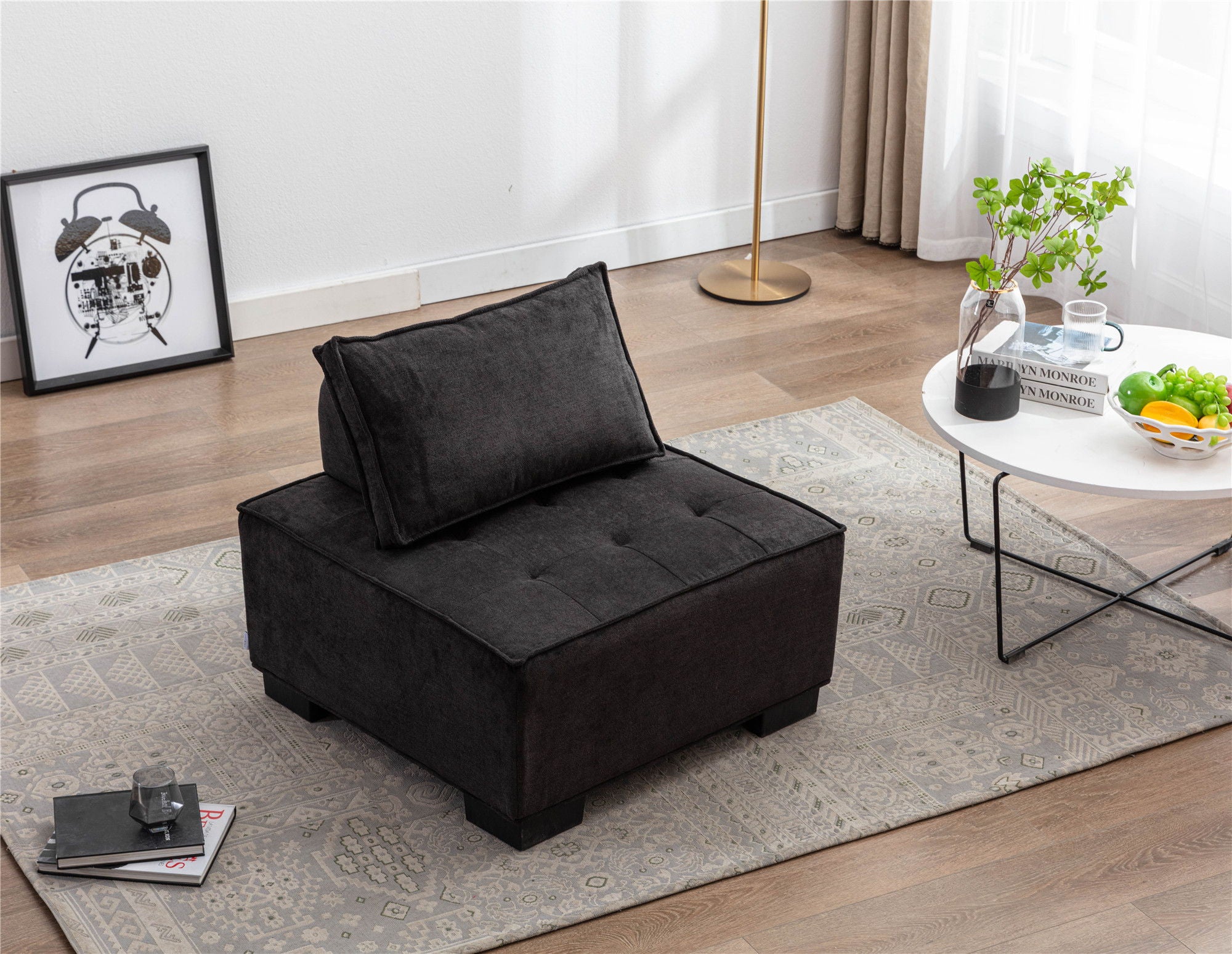 Coomore Ottoman / Lazy Chair - Black