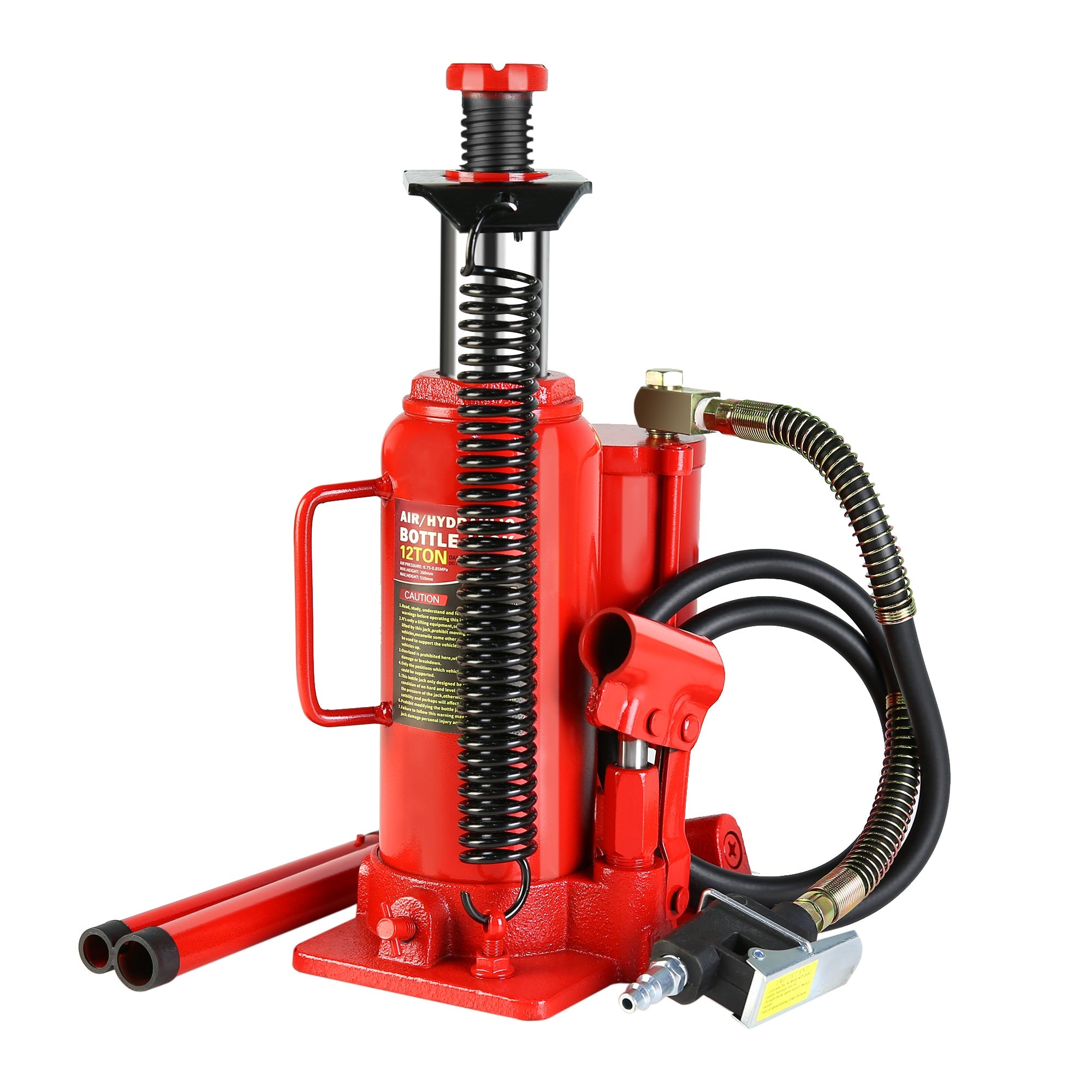 12 Ton Air Hydraulic Bottle Jack - All Welded-American Furniture Outlet
