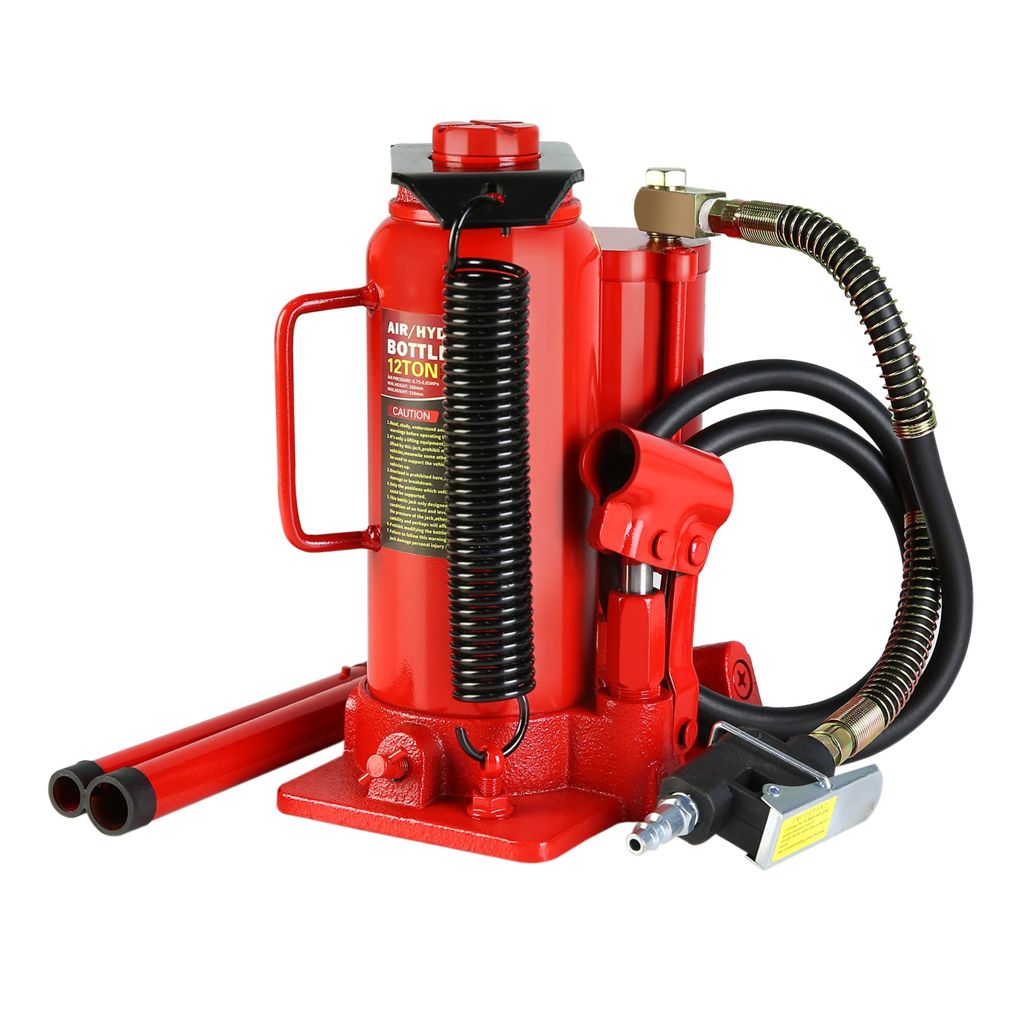 12 Ton Air Hydraulic Bottle Jack - All Welded-American Furniture Outlet