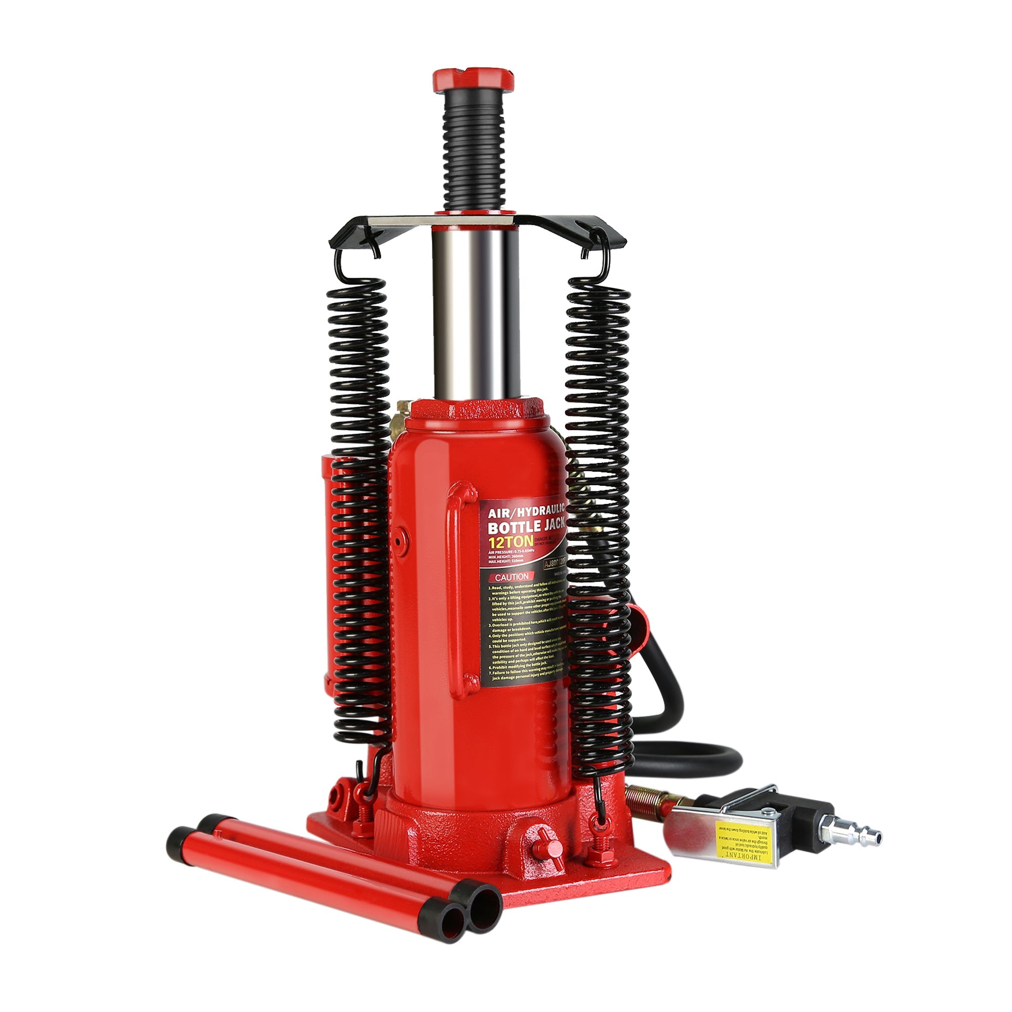12 Ton Air Hydraulic Bottle Jack - All Welded-American Furniture Outlet
