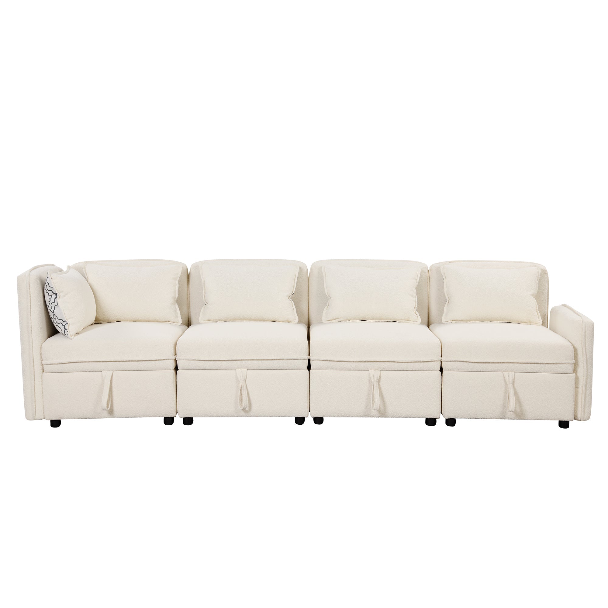 cream stationary sectional