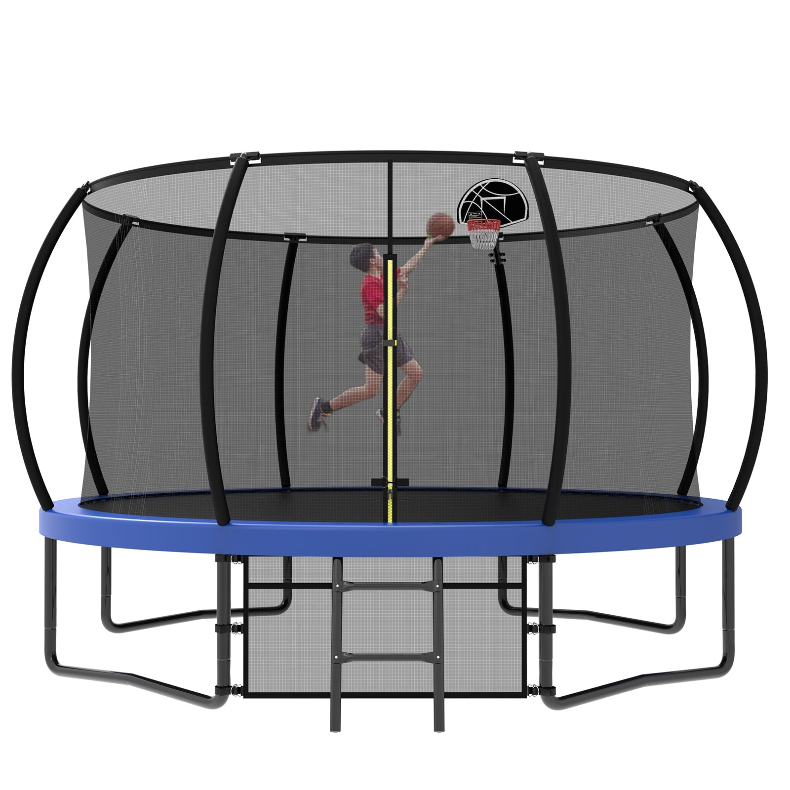 12FT Kids Trampoline with Enclosure Net & Ladder-American Furniture Outlet