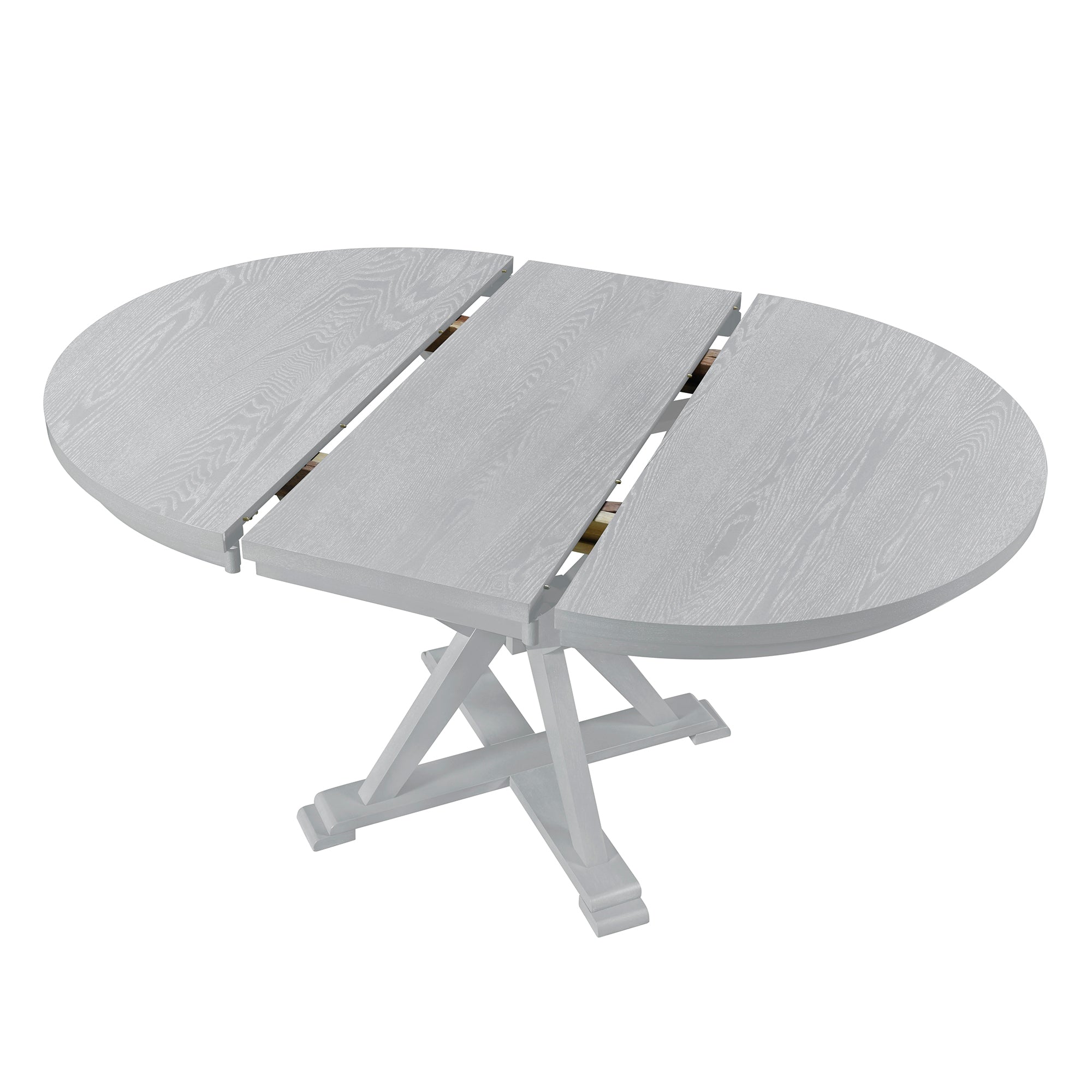 Mid-Century 5-Pc. Dining Set w/Leaf, Grey