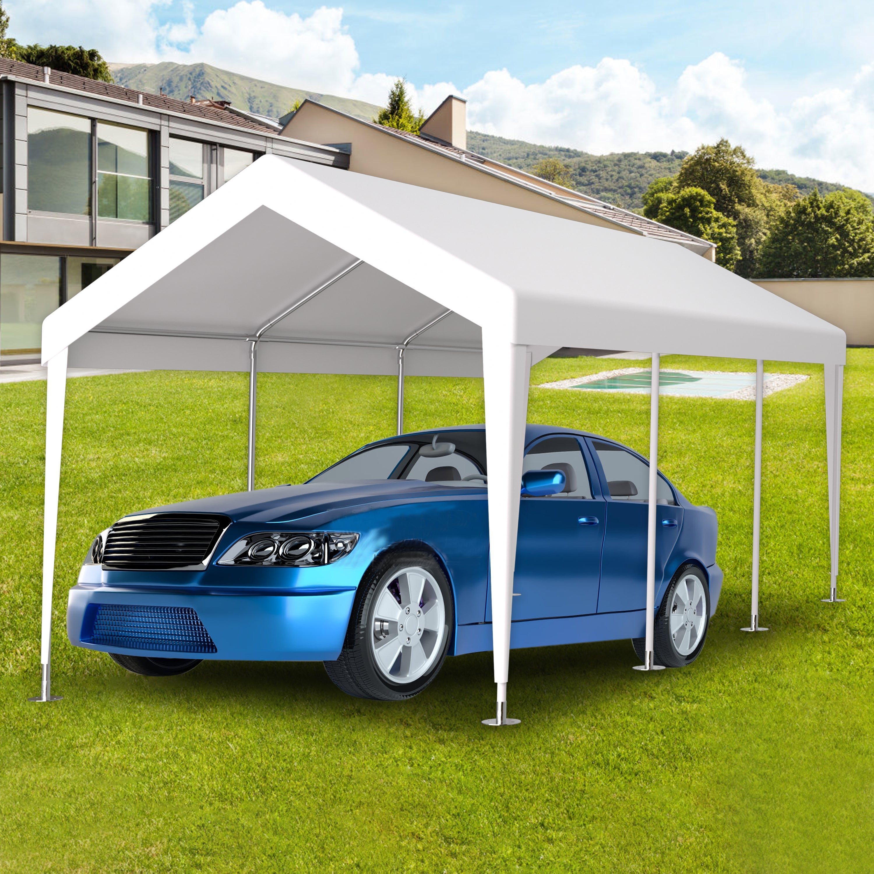 12x20 Carport Canopy Cover - Waterproof & UV-American Furniture Outlet