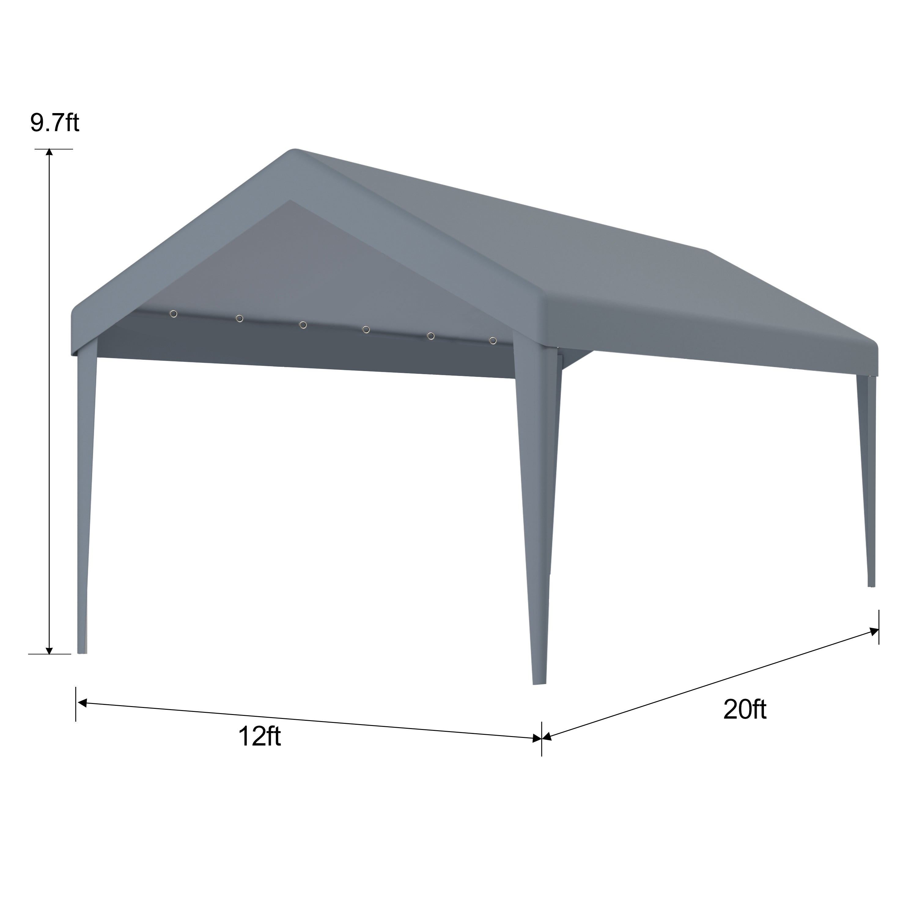 12x20 Carport Canopy Cover - Waterproof & UV-American Furniture Outlet