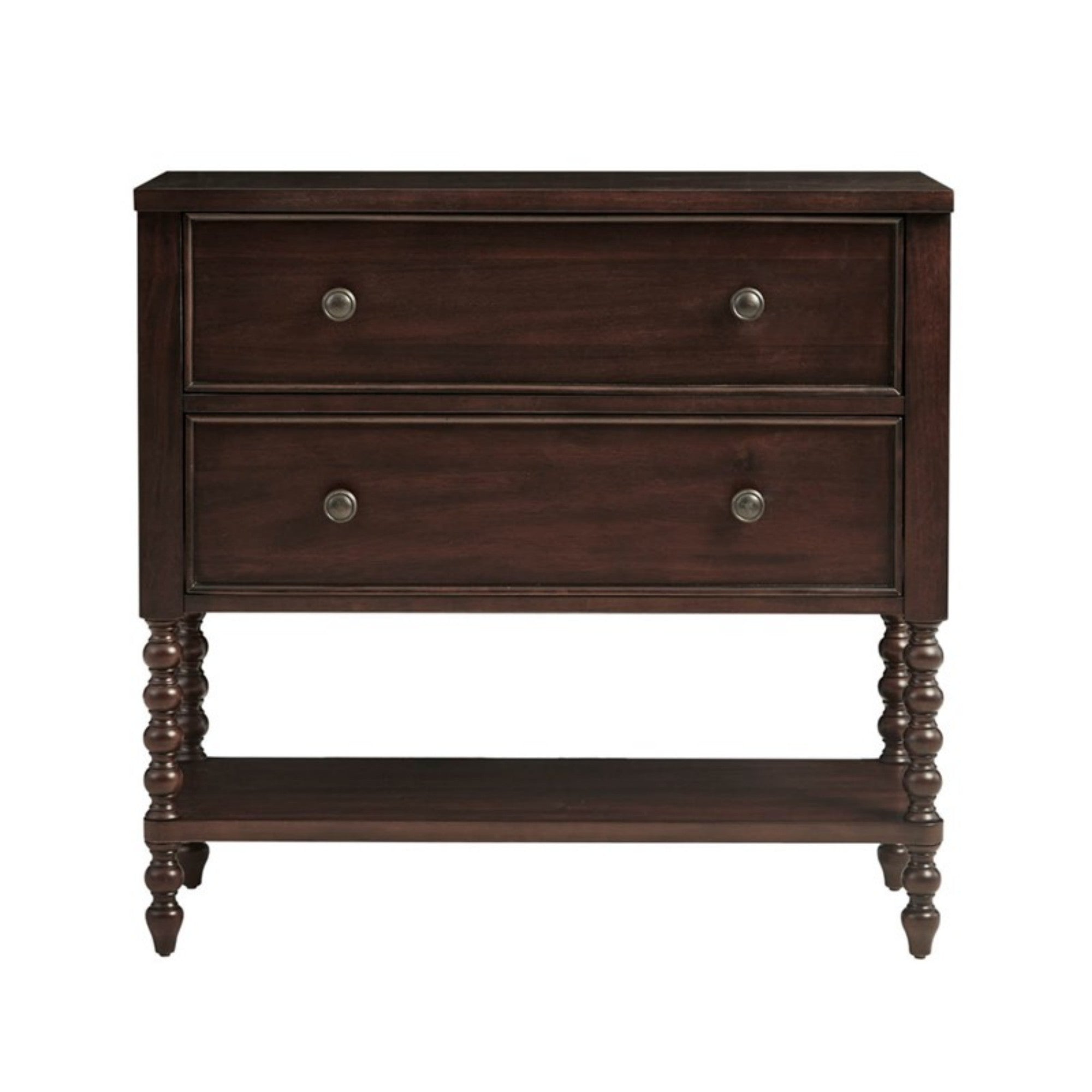 Signature Beckett Accent Chest 2 Drawers Morocco Brown Solid Wood