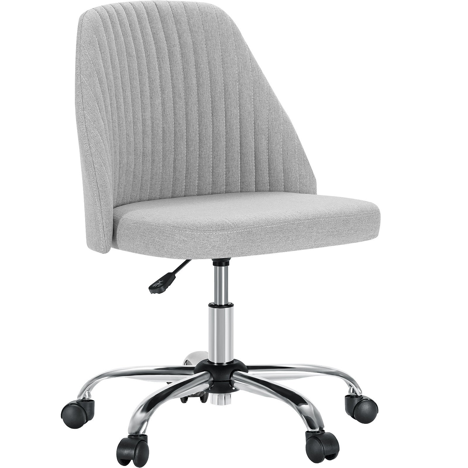 Armless Office Desk Chair - Adjustable Swivel Task Chair