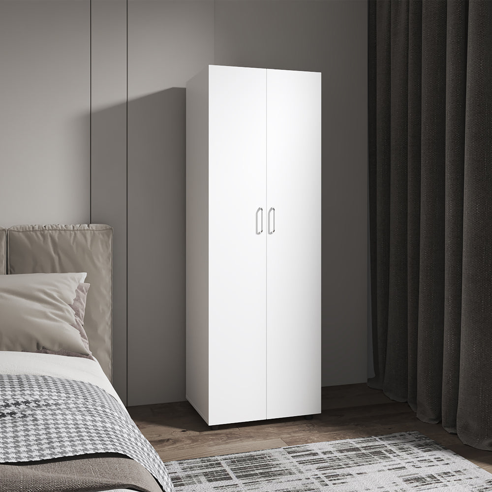 Barkley Slim White Armoire Wardrobe - Compact Storage