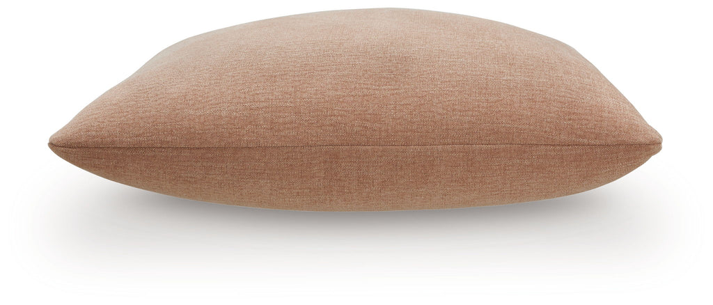 Brockbert light brown square pillow, textured cover