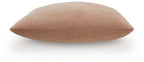 Brockbert light brown square pillow, textured cover