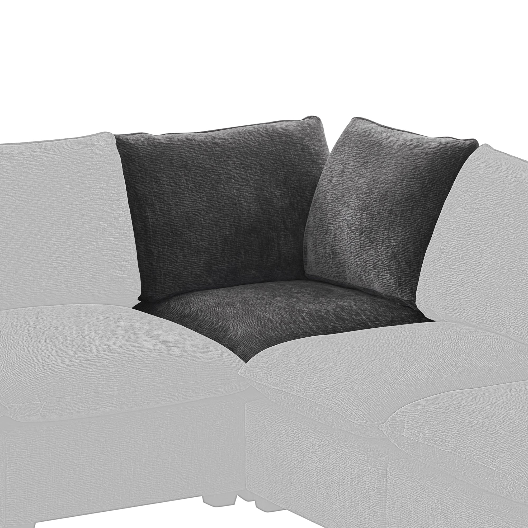 30x30 Chenille Corner Module for Modular Sectional Sofa
