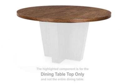 Kristiland - Round Dining Room Table Top - Warm Brown
