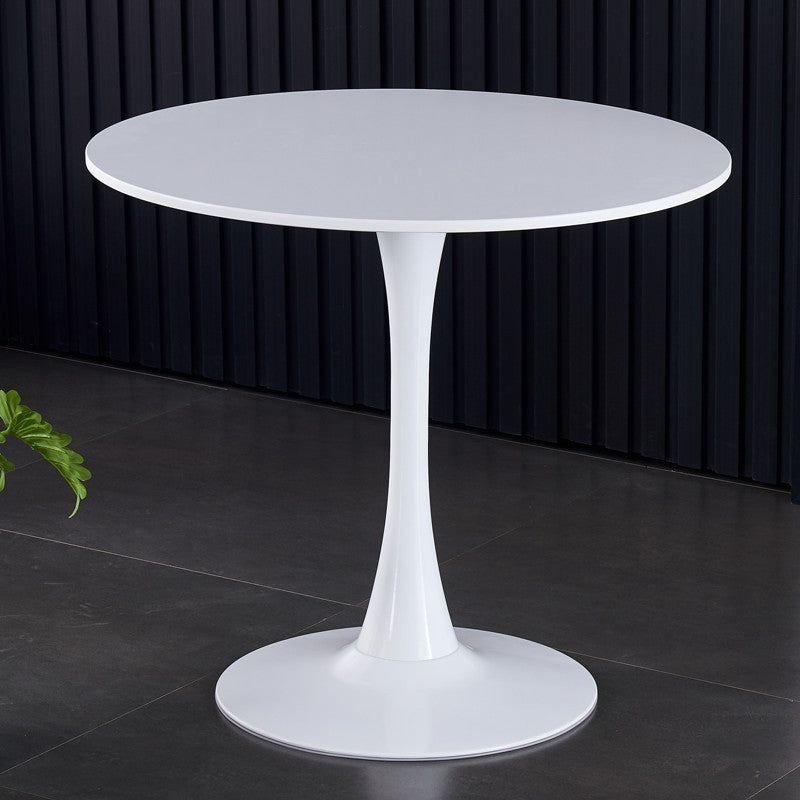 Modern Round Dining Table - 24 Inch White