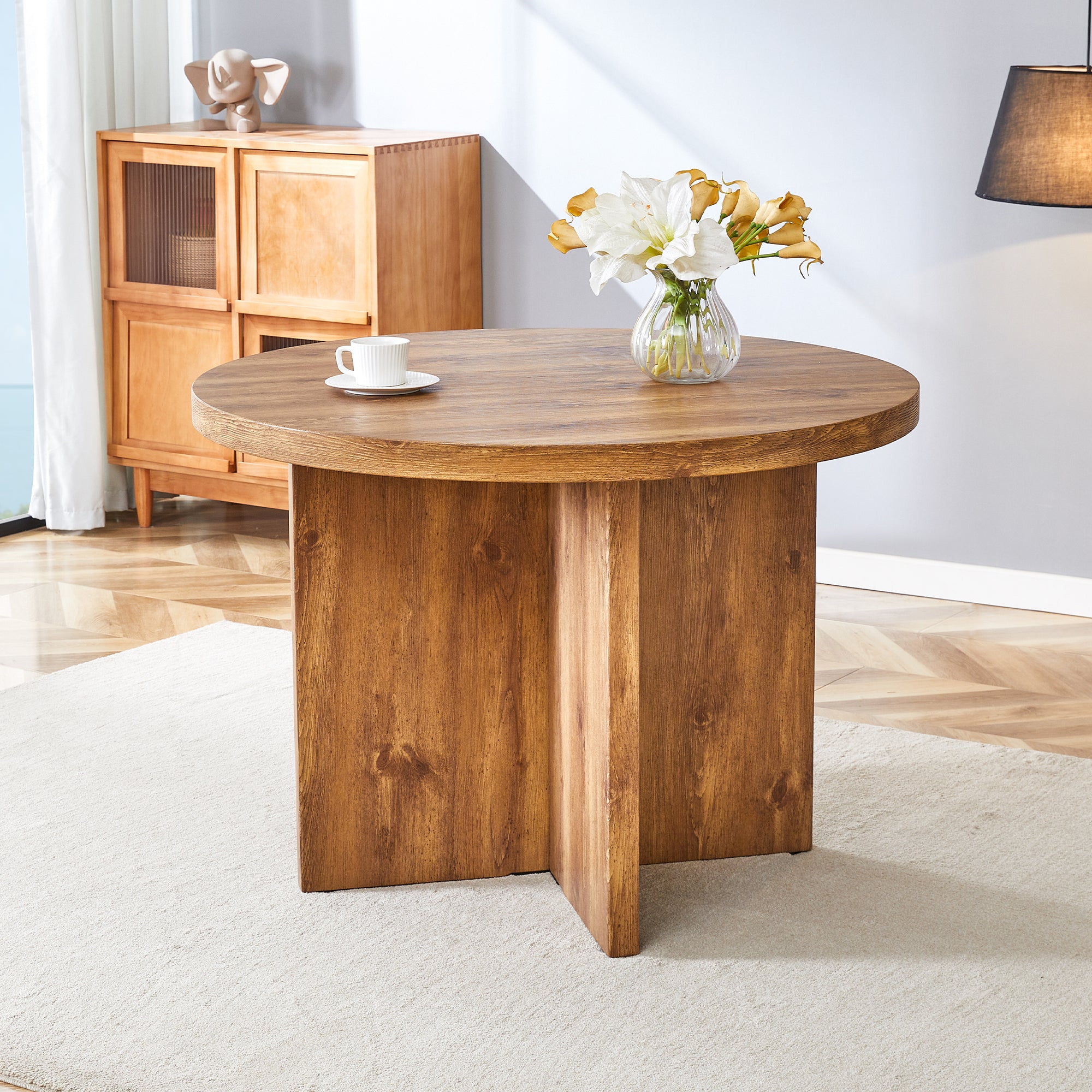 5 Pc Round Dining Table Set w/ 4 Chairs