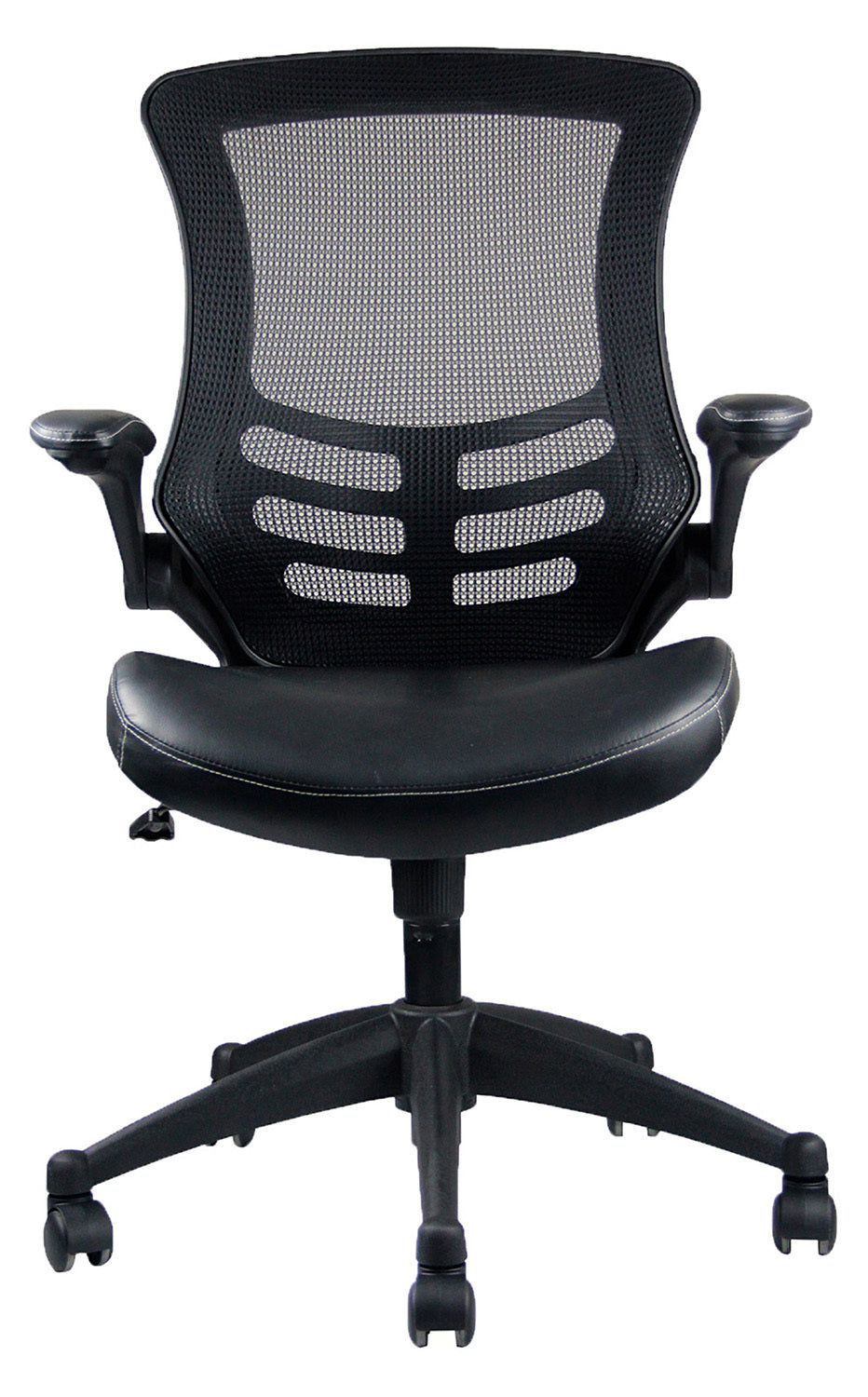 Mid-Back Mesh Office Chair w/ Arms - Black