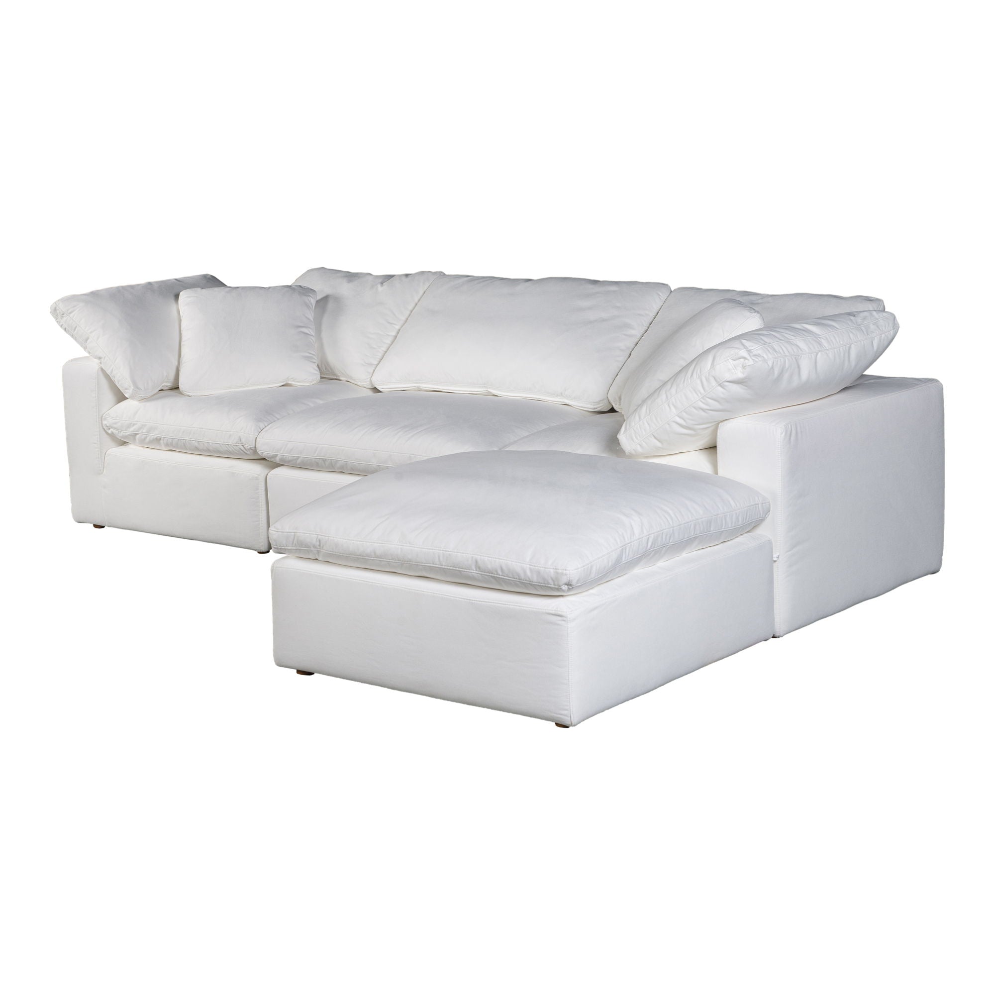 Terra Condo Lounge Modular Sectional - LiveSmart Fabric - Cream White - Comfortable and Stylish Living Room Furniture