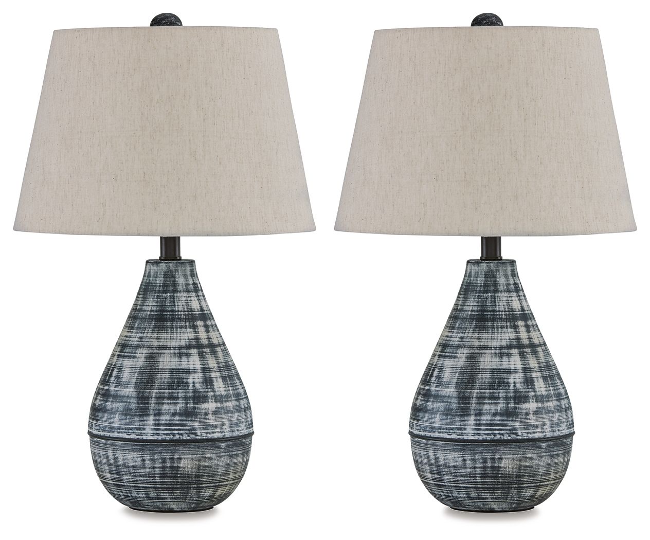 Erivell Taupe / Black - Metal Table Lamp (Set of 2)