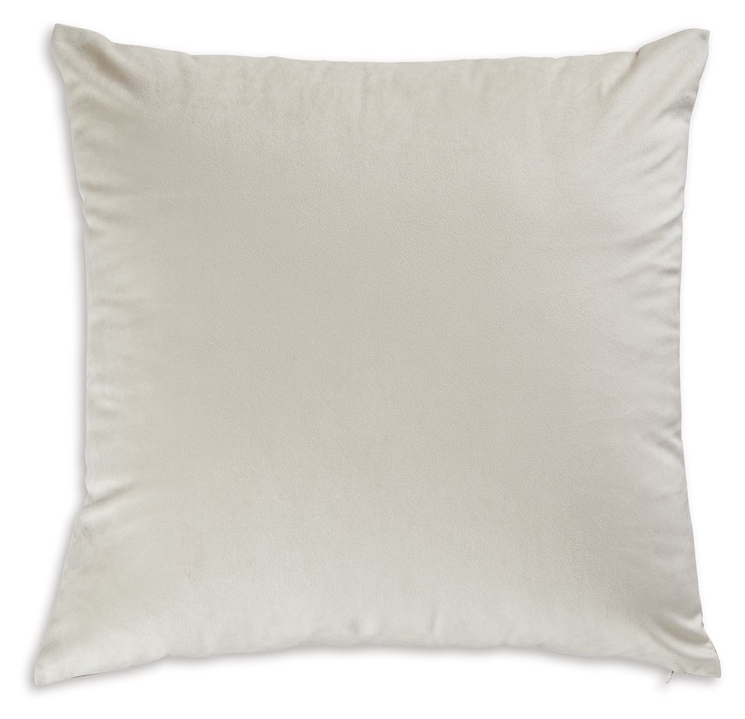 Solid cream square decorative pillow