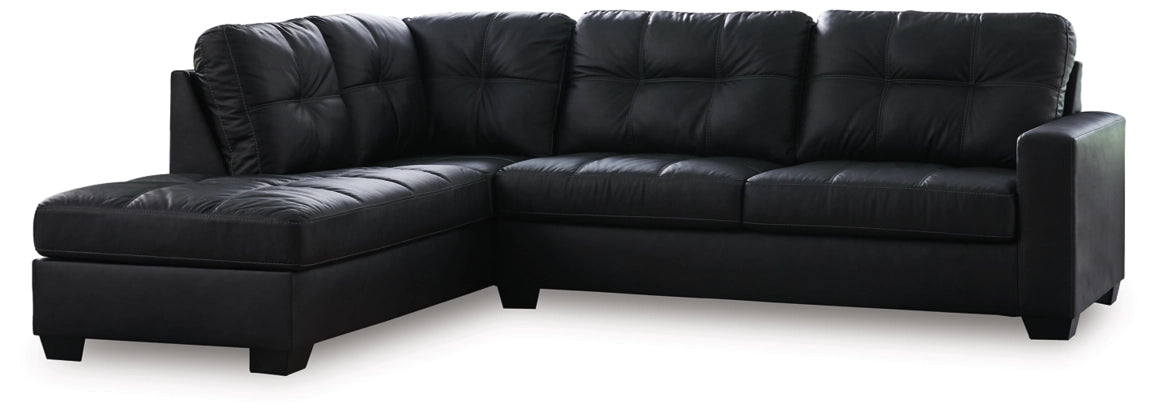Dark charcoal sectional sofa with chaise corner