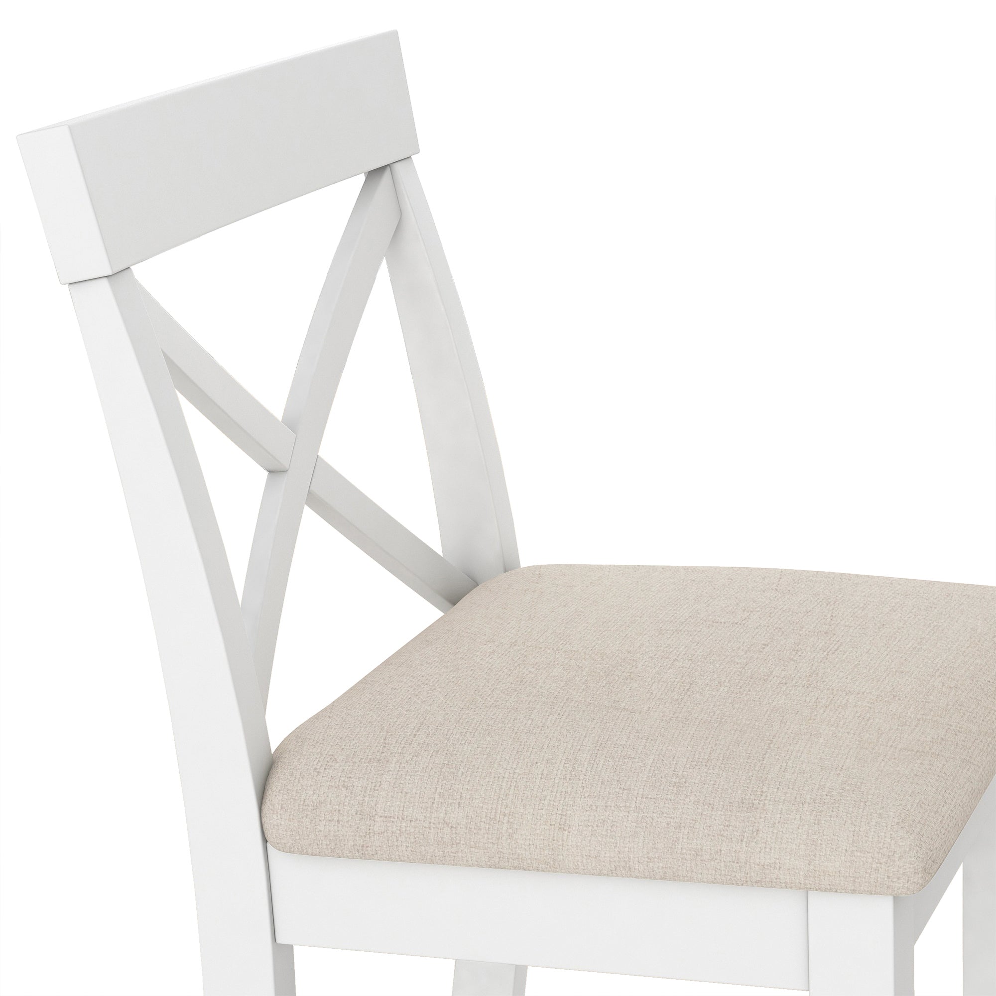 Farmhouse 48" Bar Height Dining Set (Cherry+White)