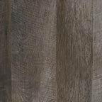 Gray woodgrain dresser finish close-up with subtle distressed texture