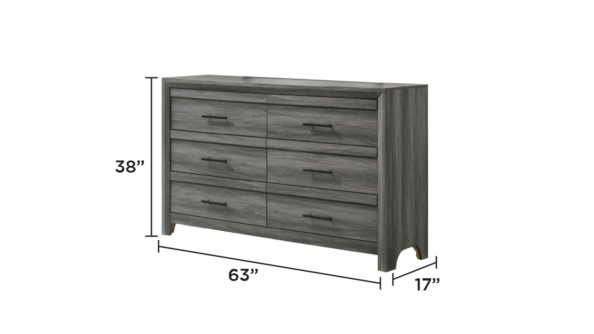 Denver Modern 4 Pc Twin Bedroom Set - Gray