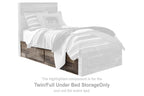 Twin/full under-bed storage drawer, multi gray with open front panel