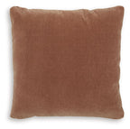 Jaxkins square pillow in medium brown textured fabric