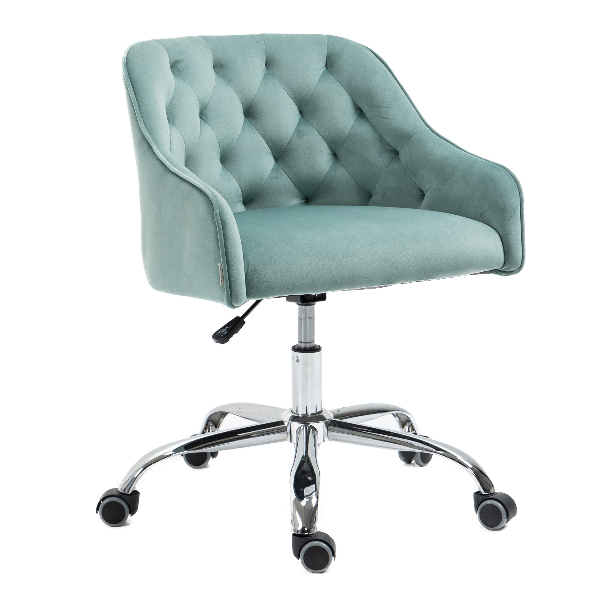 Velvet Swivel Home Office Desk Chair- Mint Green