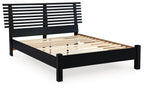 Danziar - Full Slat Panel Bed With Low Footboard - Black