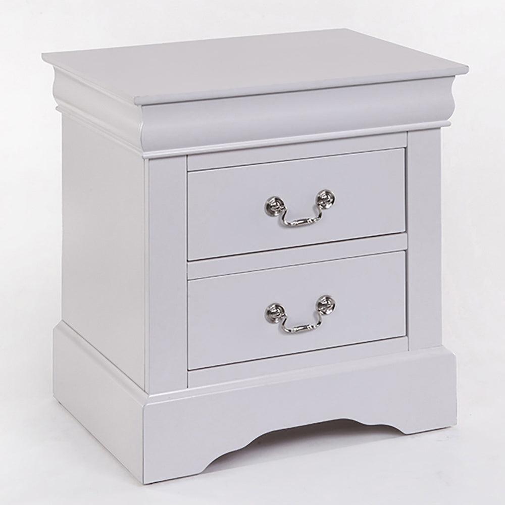 White 2-Drawer Nightstand | Modern Bedroom Furniture