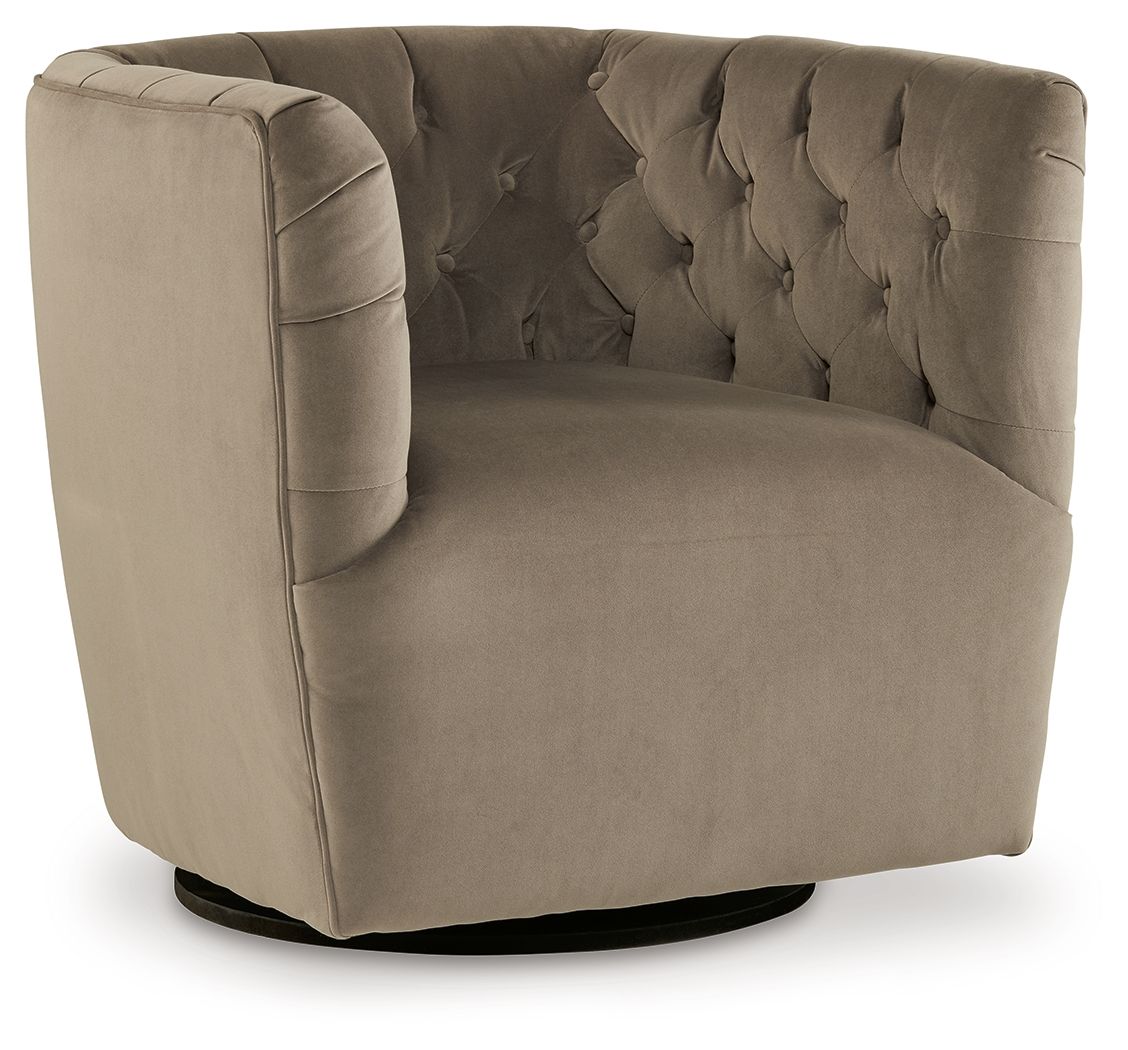 Hayesler - Cocoa  Swivel Accent Chair