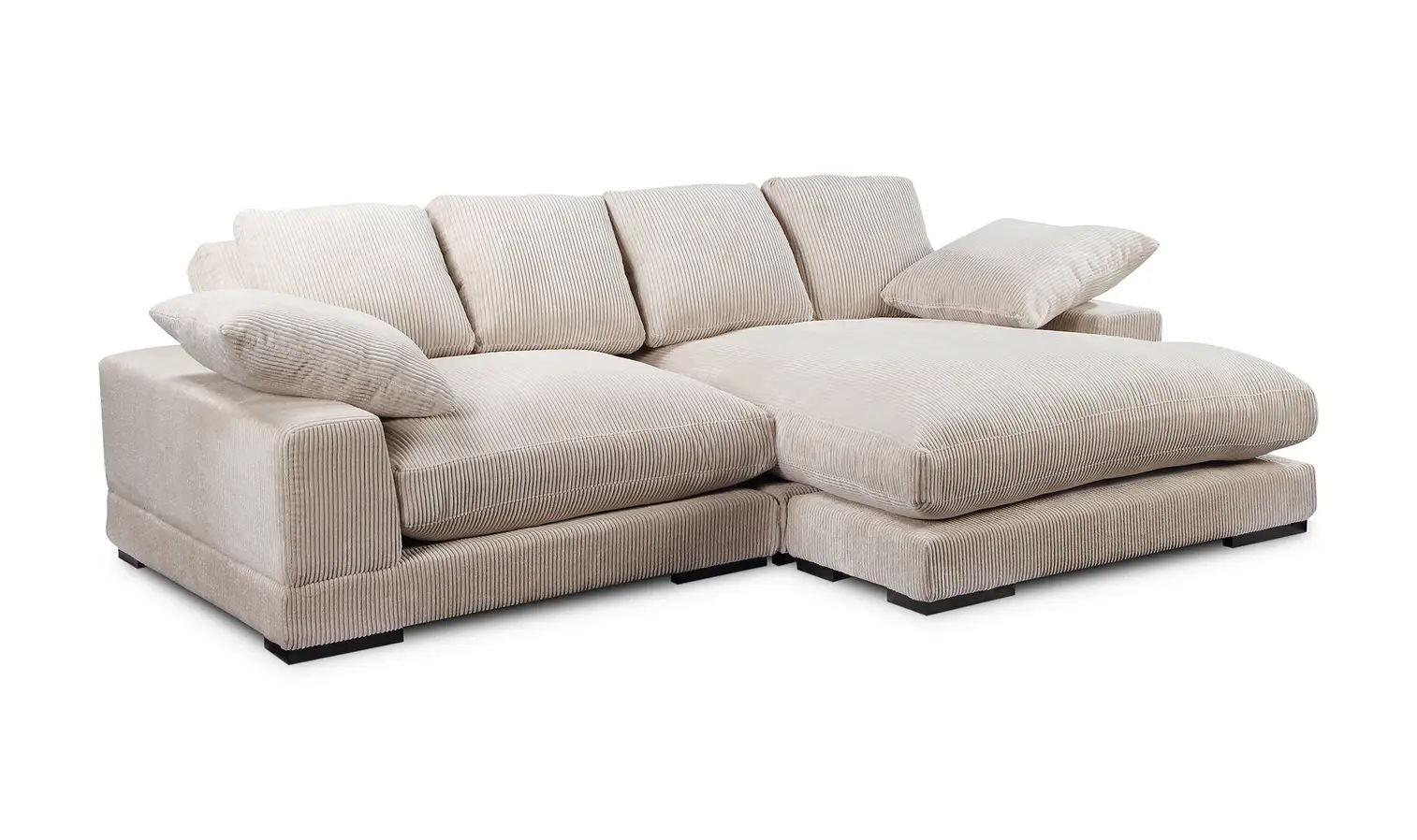 Luxe Comfort: Beige Sectional Sofa - Plunge-Stationary Sectionals-American Furniture Outlet